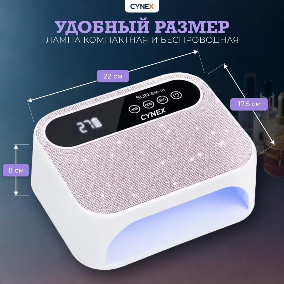 Лампа CYNEX SUN BM 18 LED-UV 168 Вт — фото 4