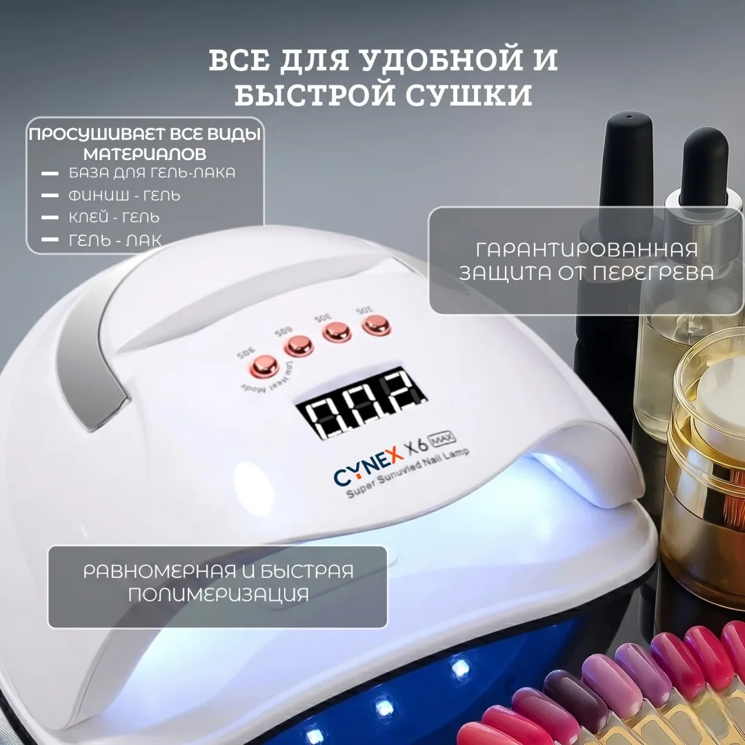 Лампа CYNEX CYNEX X6max LED-UV 280 Вт — фото 2